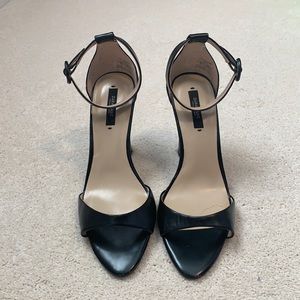Zara black strappy heels